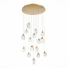 ST LUCE SL6104.203.16 Светильник подвесной ST-Luce Золотистый/Прозрачный,С пузырьками воздуха LED 16*3W 3000 МОНТЕЧЕЛИО