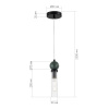 ST LUCE SL1244.403.01 Светильник подвесной ST-Luce черный/прозрачный E14 1*40W МЕДЕА