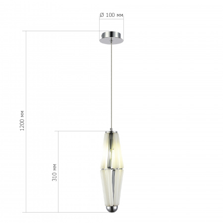 ST LUCE SL1242.153.01 Светильник подвесной ST-Luce Хром/Молочный G9 1*5W 4000K ЧИАРА