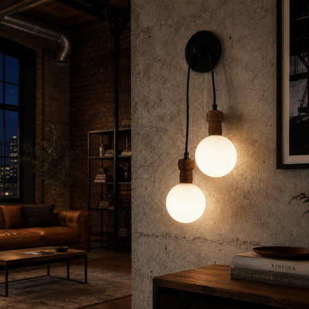 ST LUCE SL6226.411.02 Светильник настенный ST-Luce Черный/Белый G9 2*5W 4000K КОРК