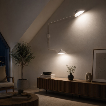 ST LUCE SL305.501.02 Светильник настенный ST-Luce Белый/Белый E27 2*60W СПРУЦЦО