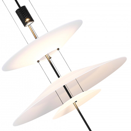 ST LUCE SL6101.413.01 Люстра подвесная ST-Luce Черный/Белый LED 1*15W 3000K ИСОЛА